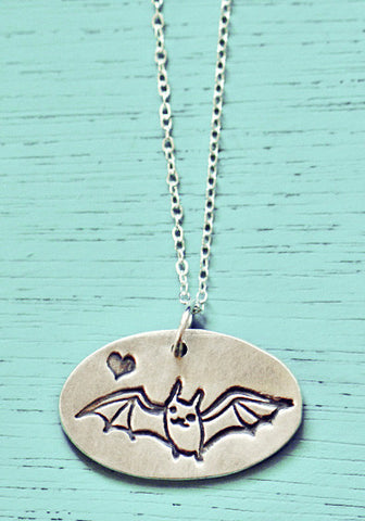 Silver Bat Necklace by Susie Ghahremani / boygirlparty.com