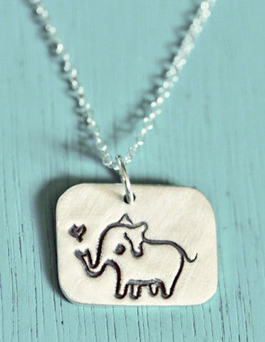Silver Elephant Necklace by Susie Ghahremani / boygirlparty.com