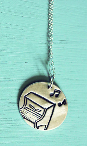 Silver Piano Necklace by Susie Ghahremani / boygirlparty.com