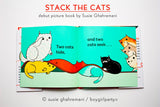 Stack the Cats! picture book written and illustrated by Susie Ghahremani / boygirlparty.com