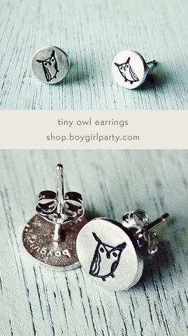 Horned Owl Earrings by Susie Ghahremani / boygirlparty.com