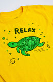 Relax! Sea Turtle Toddler T-shirt / Kids Shirt (Yellow)