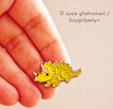 Triceratops Pin — Cute Dinosaur Enamel Pin by boygirlparty