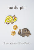 Turtle Enamel Pin -- Turtle Car Lapel Pin by boygirlparty