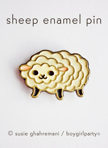 Sheep Pin - Enamel Pin - Knitting Pin - Knit Enamel Pin